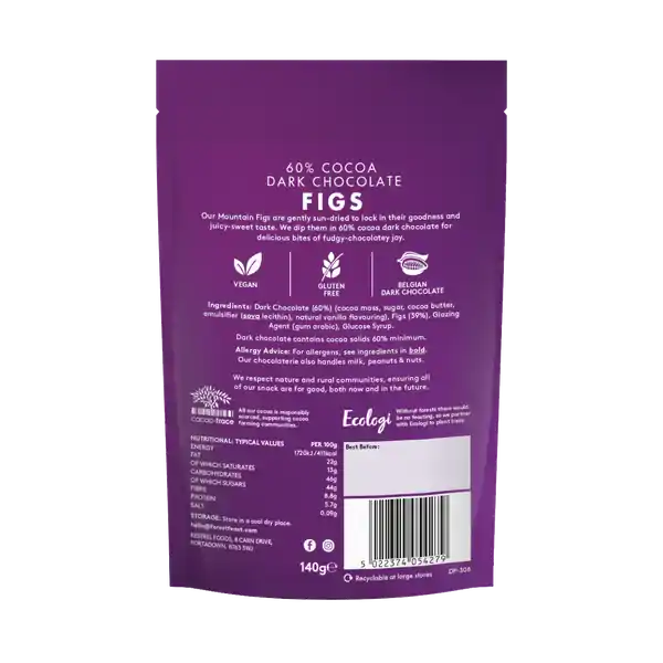 Forest Feast Belgian Dark Chocolate Figs 140g (6) — additional view