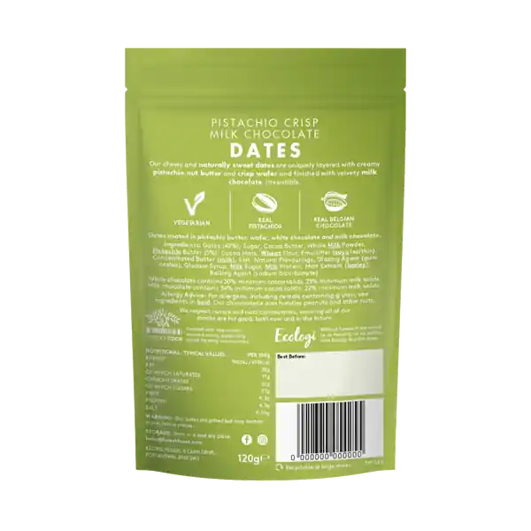 Forest Feast Pistachio Crisp Dates 120g (6) — additional view