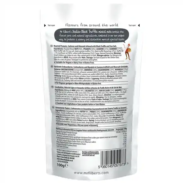 Mr Filbert's Italian Black Truffle Mixed Nuts 100g (12) — additional view