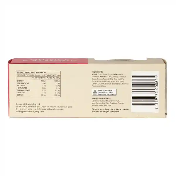 Valley Seed Crisps Quince & Almond 150g — additional view