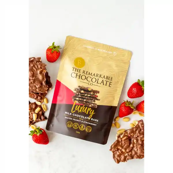 Remarkable Chocolate Bark - Salted Peanut & Strawberry  125g (12) — additional view