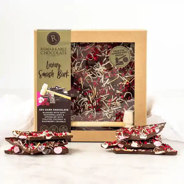 Remarkable Chocolate Smash Bark Luxury M'Mallow Coconut & Rasp 135g (10) — additional view