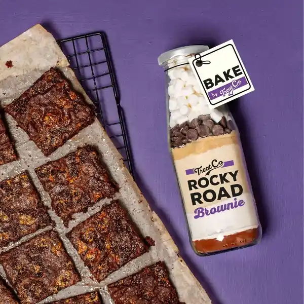 Bake by Treat Co Milk Bottle Rocky Road Brownie Mix 430g (6) — additional view