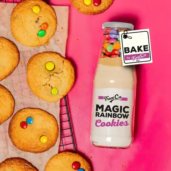 Bake by Treat Co Milk Bottle Magic Rainbow Cookies Mix 580g (6) — additional view