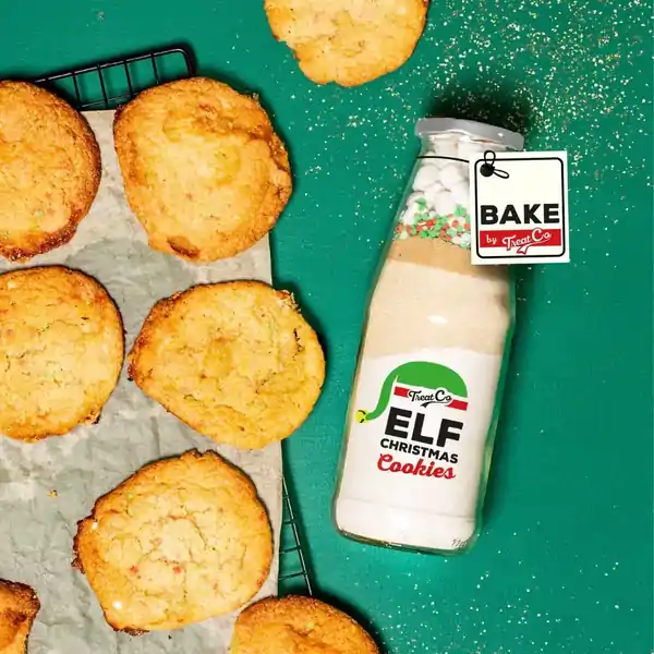 Bake by Treat Co Milk Bottle Elf Christmas Cookies Mix 530g (6) — additional view