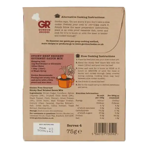 Gordon Rhodes Beef Brisket Mix (6) — additional view