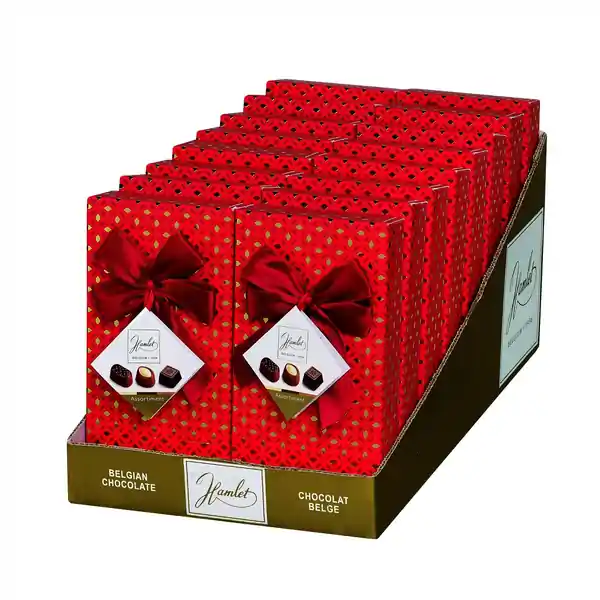 Hamlet Chocolate Gift Box with Ribbon Love Red Collection 125g (16) — additional view