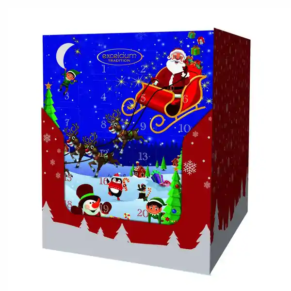 Excelcium Chocolate Christmas Advent Calendar 65g (32) — additional view