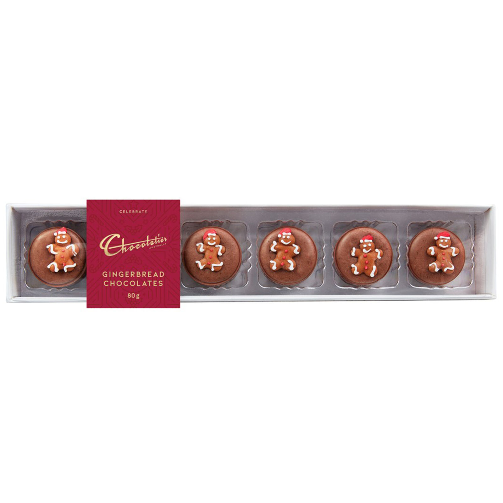 Chocolatier Gingerbread Chocolate 6 Pack 80g (12)