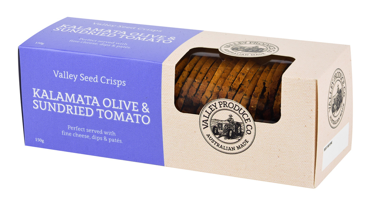 Valley Seed Crisps Olive & Sundried Tomato 150g (12)