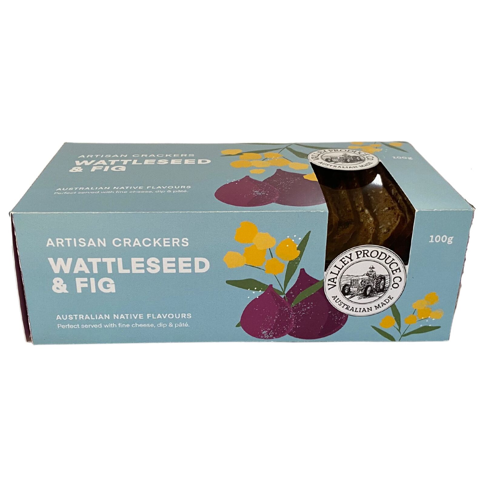 VPC Native Artisan Crackers - Wattleseed & Fig 100g (12)