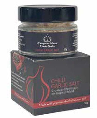 Kangaroo Island Fresh Garlic - Chilli Garlic Salt Flakes 50g (12)