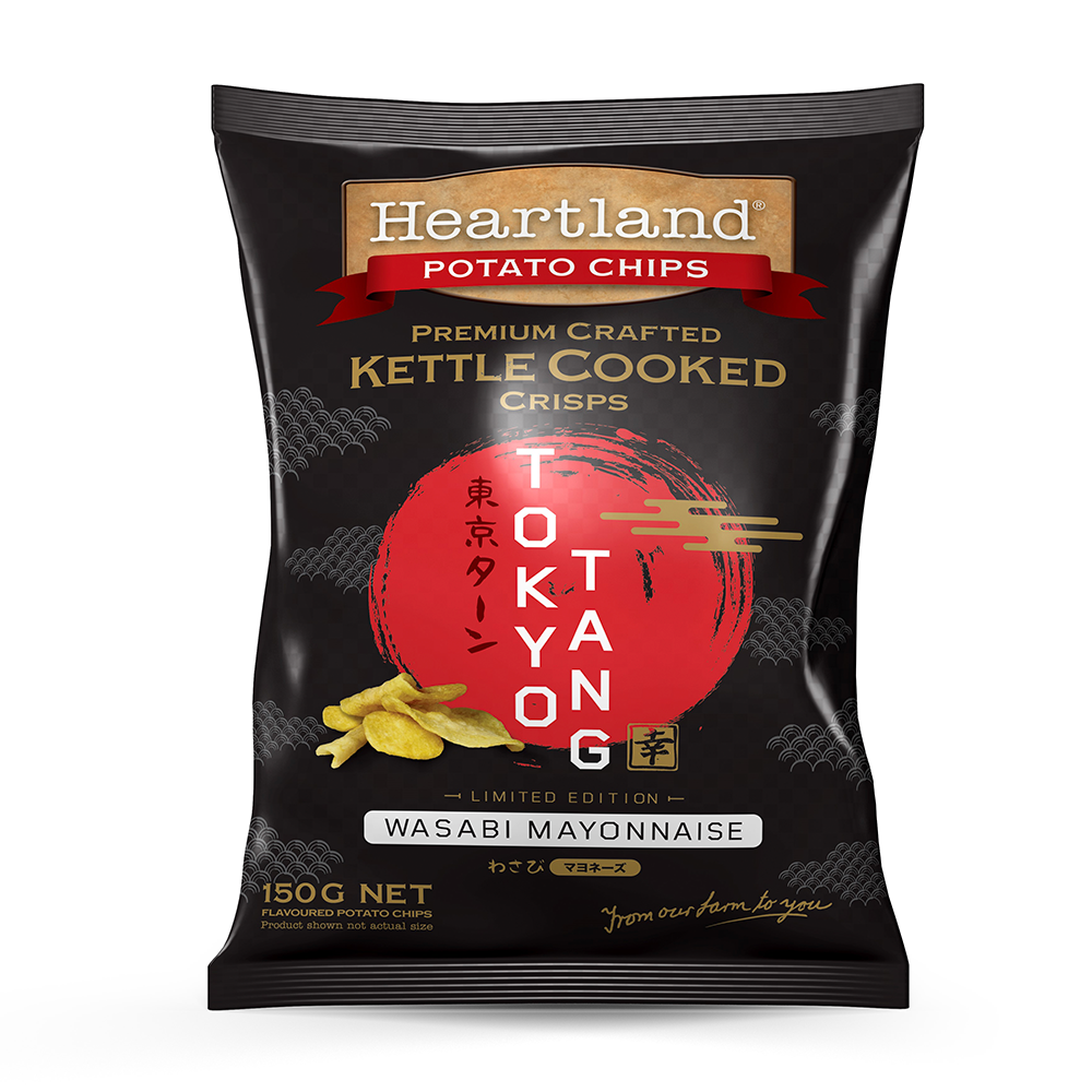 Heartland Kettle Cooked GF Chips Wasabi Mayo 150g