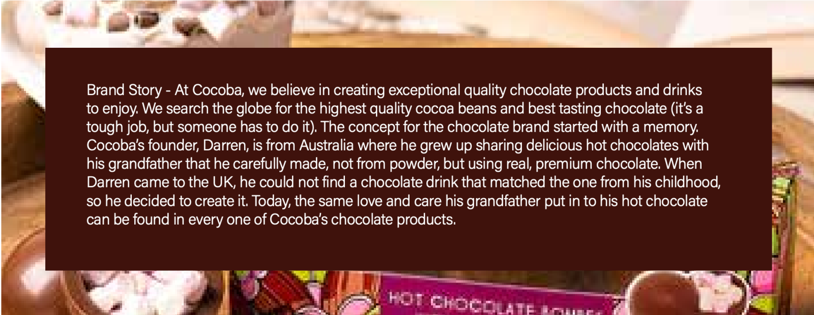 Cocoba Chocolate Banner