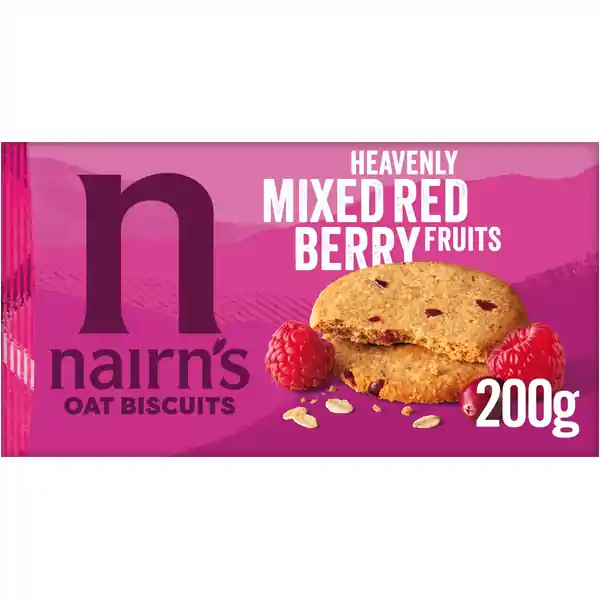 Nairns Mixed Berry Oat Biscuits SG 200g (10)