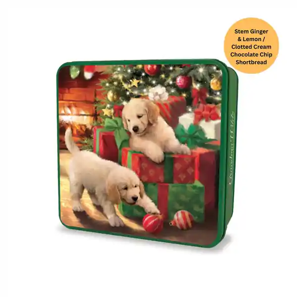 Grandma Wild's Embossed Puppies & Presents Tin 200g (6)