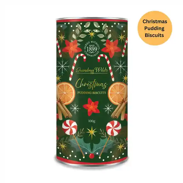 Grandma Wild's Candycane Christmas Pudding Tube 100g (15)