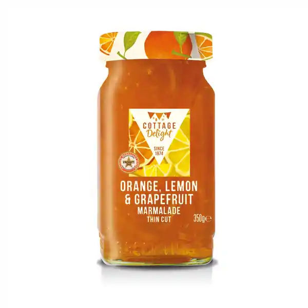 Cottage Delight Orange, Lemon & Grapefruit Marmalade Thin Cut 350g (6)