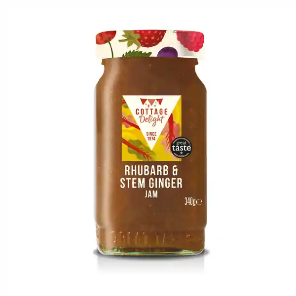 Cottage Delight Rhubarb & Stem Ginger Jam 340g (6)