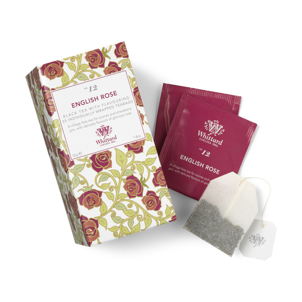Whittard TD Box 25 Teabags - English Rose 50g (12)
