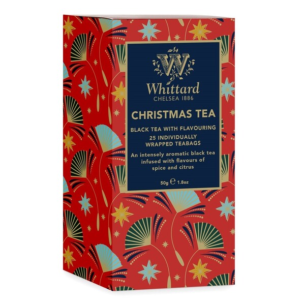 Whittard Christmas Tea 25 Tag & Envelope 50g (12)