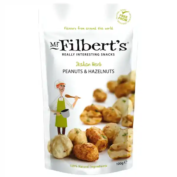 Mr Filbert's Italian Herb Peanuts & Hazels 100g (12)