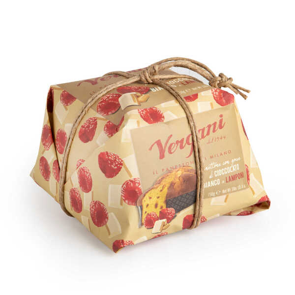 Vergani Panettone Gourmet - Raspberry & White Chocolate