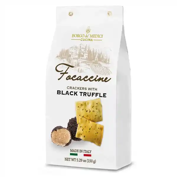 Borgo Focaccine Black Truffle Flavoured Crackers 150g (12)