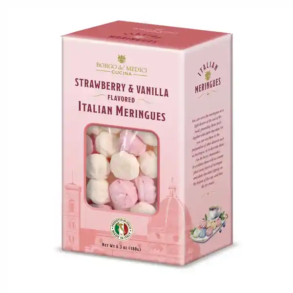 Borgo de Medici Italian Meringues Strawberry 180g (12)