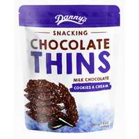 Danny's Snacking Chocolate Thins Cookies & Creme 140gm