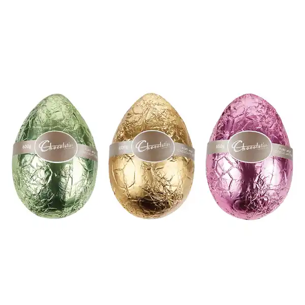 Chocolatier Milk Chocolate Large Assorted Foiled Egg 600g (6)