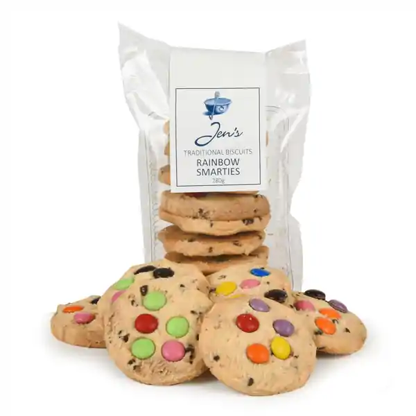Jens Traditional Biscuits Rainbow Smarties 280g (12)