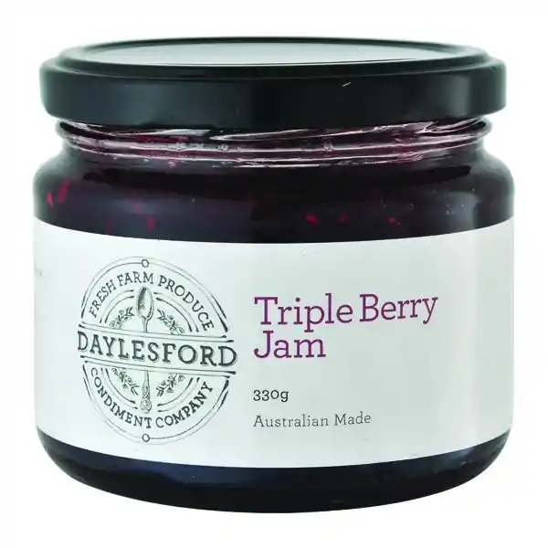 Daylesford Cond. Co Triple Berry Jam 330g (12)