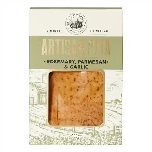 VPC Artisan Pita Box - Rosemary, Parmesan & Garlic 100g (12)