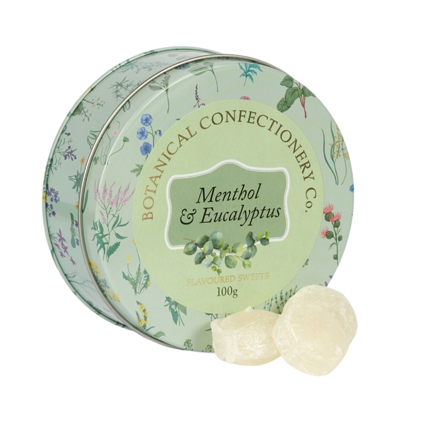 Botanical Confectionery Co Tin - Menthol & Eucalyptus 100g