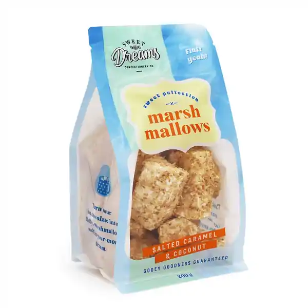 Sweet Dreams Confectionery Co. Marshmallow Pouch Salted Caramel & Coconut 200g (10)