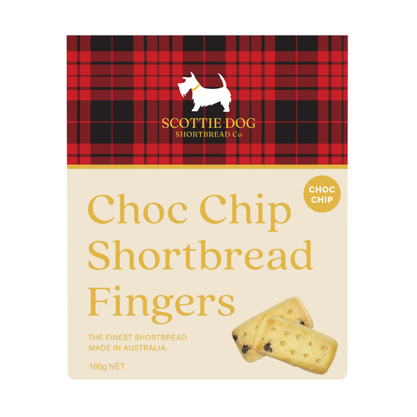 Scottie Dog Shortbread Co Choc Chip Shortbread Biscuits 180g (12)