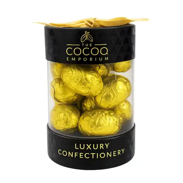 TCE Cylinder with Gold Mini Foil Milk Chocolate Easter Eggs 180g (12)