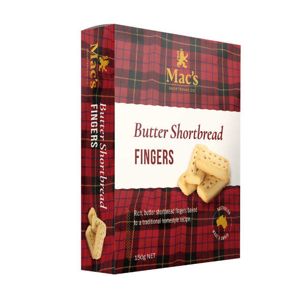 Mac's Vegan Friendly Plant Based Shortbread Fingers 150g
