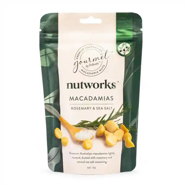 Nutworks Rosemary & Sea Salt Macadamias SUP 75g (12)