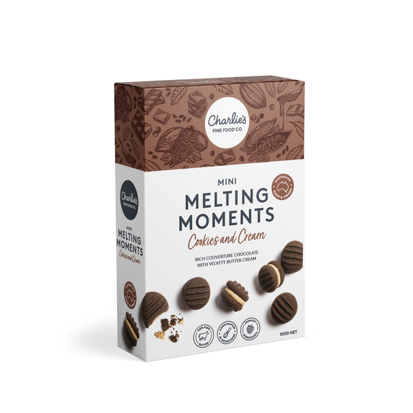 Charlie's Mini Melting Moments (8 pack) - Cookies & Cream 100g