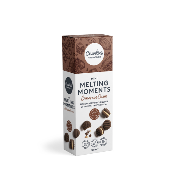 Charlie's Mini Melting Moments - Cookies and Cream