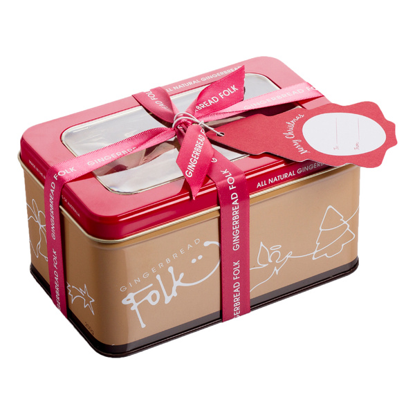 Gingerbread Folk Cookie Tin Christmas Miniatures 200g