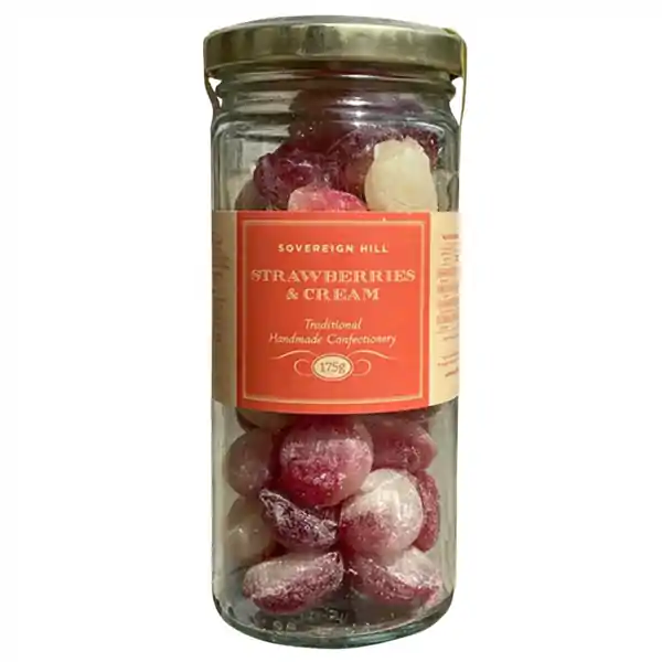 Sovereign Hill Confec. Strawberries and Cream 175g (12)