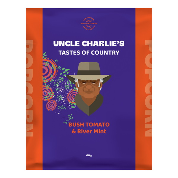 Uncle Charlies Popcorn -Bush Tomato & River Mint 60g