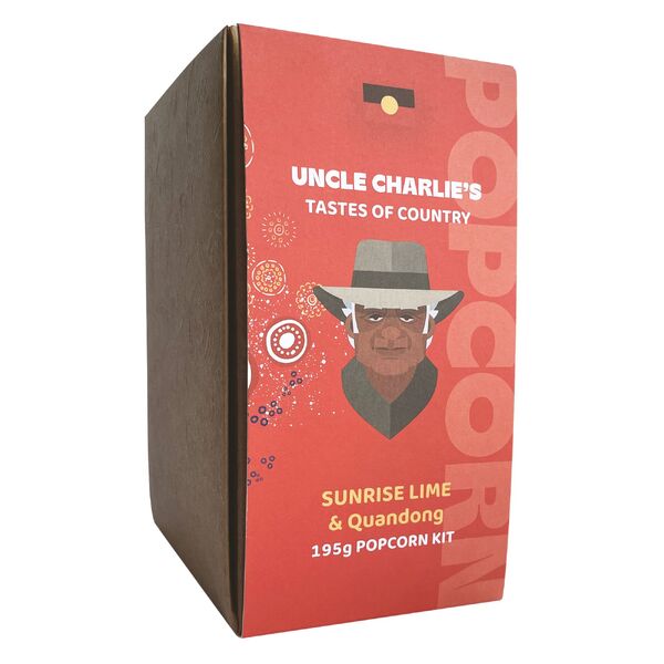 Uncle Charlie's Tastes of Country Popcorn Kit Large Sunrise Lime & Quandong 195g