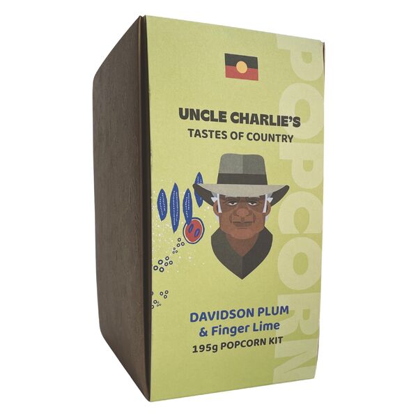 Uncle Charlie's Tastes of Country Popcorn Kit Large Davidson Plum & Finger Lime 195g
