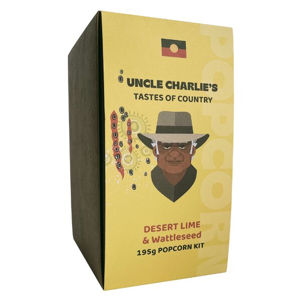 Uncle Charlie's Tastes of Country Popcorn Kit Large Desert Lime & Wattle Seed 195g