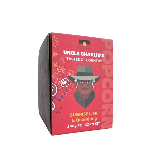Uncle Charlie's Tastes of Country Popcorn Kit Small Sunrise Lime & Quandong 140g
