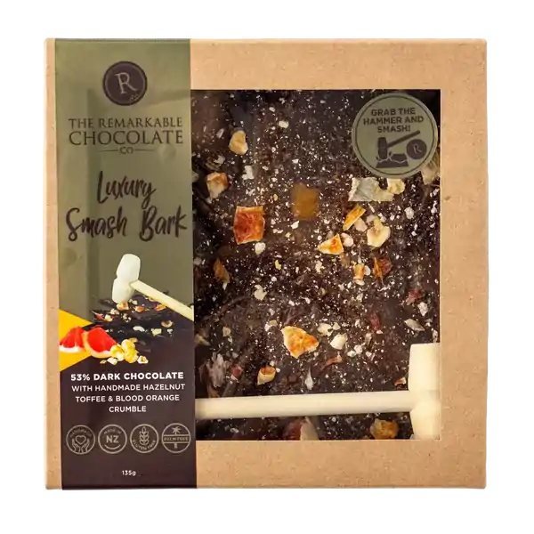 Remarkable Chocolate Smash Bark Luxury Hazelnut & Orange 135g (10)
